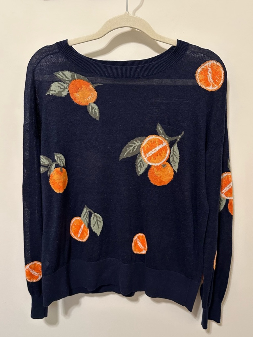 LOFT Citrus Navy lightweight sweater